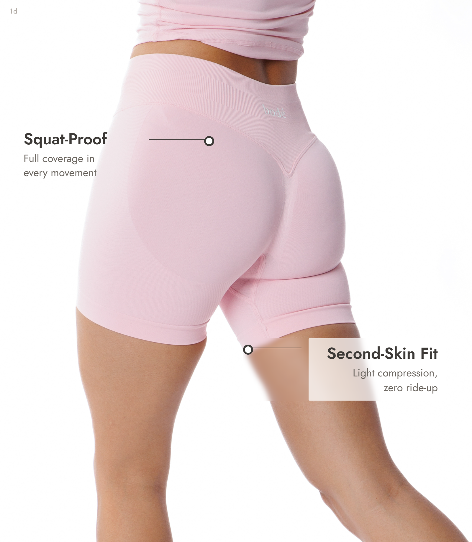 Bodé Seamless Scrunch Shorts – High Waist, Glute Sculpt, Squat Proof